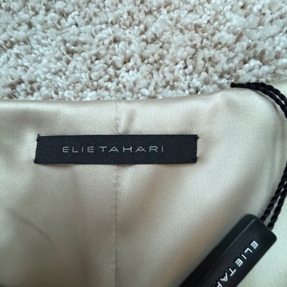 Elie Tahari Mini Skirt Tan/Gold Size 2 - Picture 3 of 4
